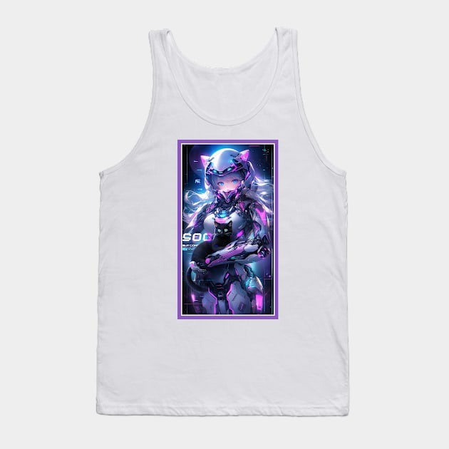 Anime Cat Girl | Quality Anime Artwork | Manga Anime Art Tank Top by AlNoah